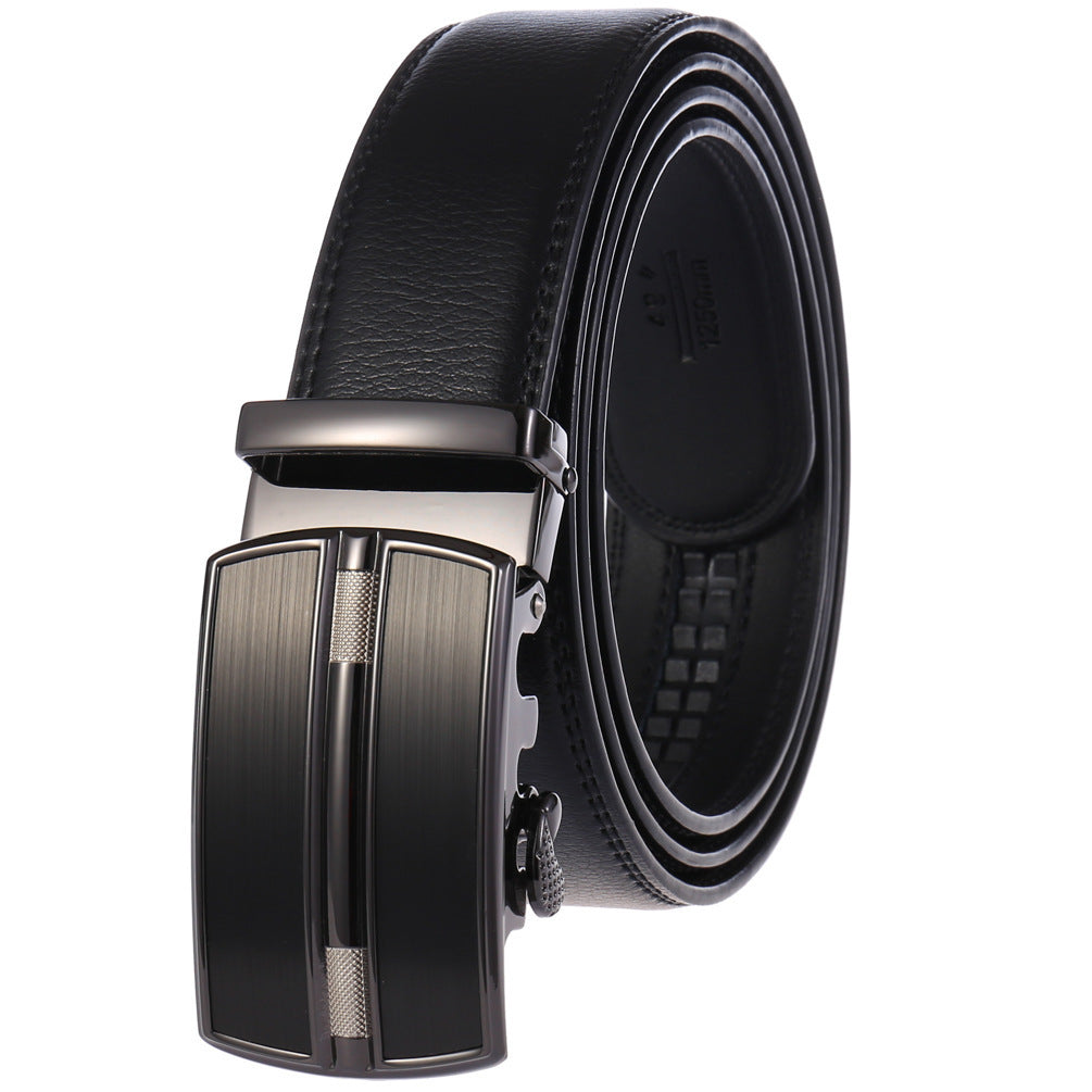 Terrence™ | Men’s Cowhide Leather Belt – Automatic Buckle Business Style