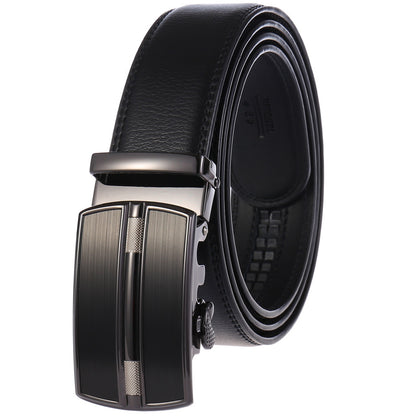 Terrence™ | Men’s Cowhide Leather Belt – Automatic Buckle Business Style