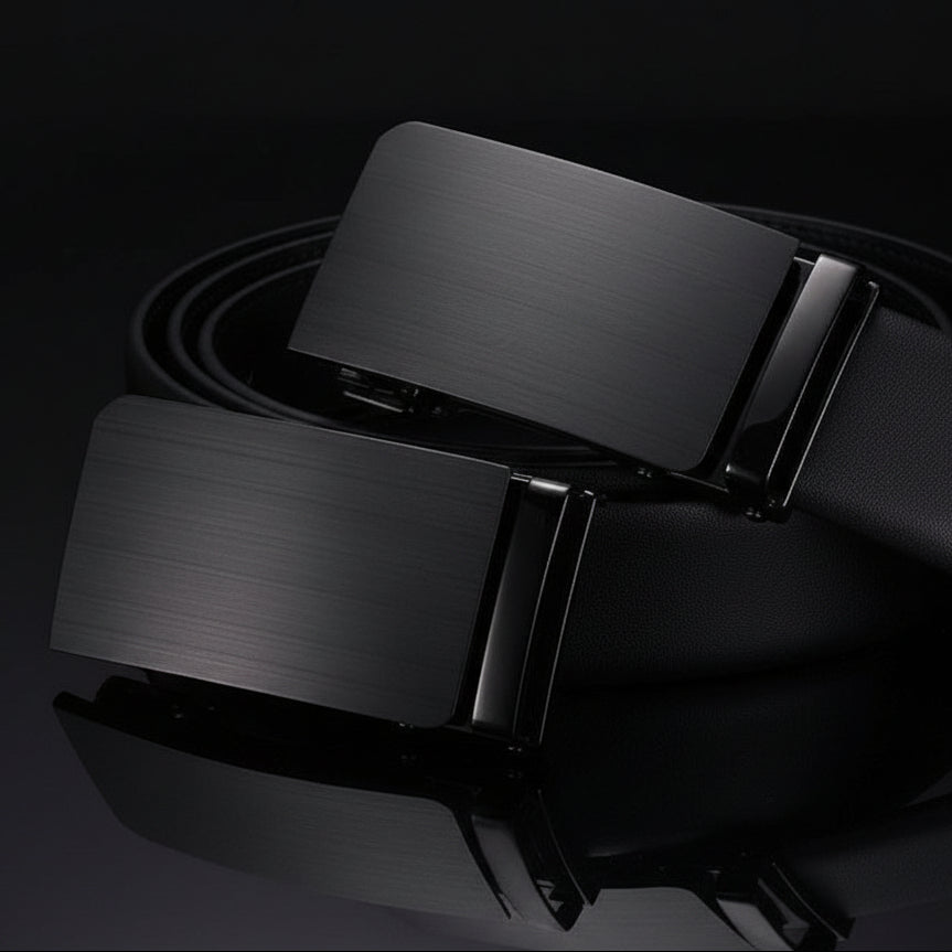 Rashad™ | Men’s Genuine Leather Dress Belt – Automatic Buckle