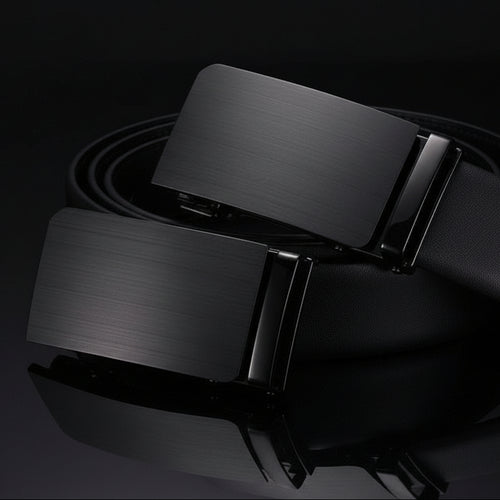 Rashad™ | Men’s Genuine Leather Dress Belt – Automatic Buckle