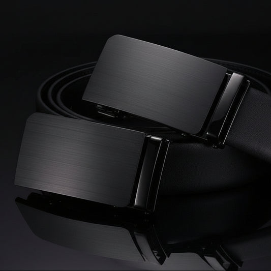 Rashad™ | Men’s Genuine Leather Dress Belt – Automatic Buckle