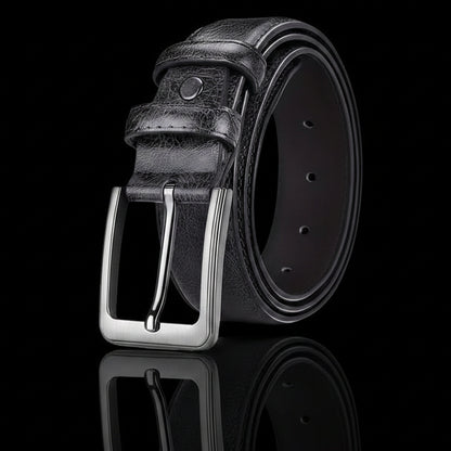 Khalil™ | Leather Belt – Classic Pin Buckle Business Style