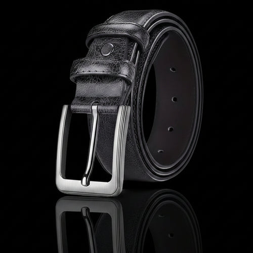 Khalil™ | Leather Belt – Classic Pin Buckle Business Style