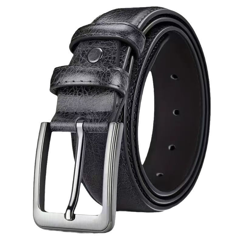 Khalil™ | Leather Belt – Classic Pin Buckle Business Style