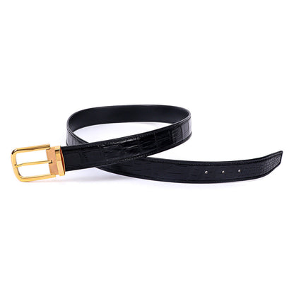 Fabien™ | Crocodile Leather Belt – 3.5CM Stainless Steel Pin Buckle