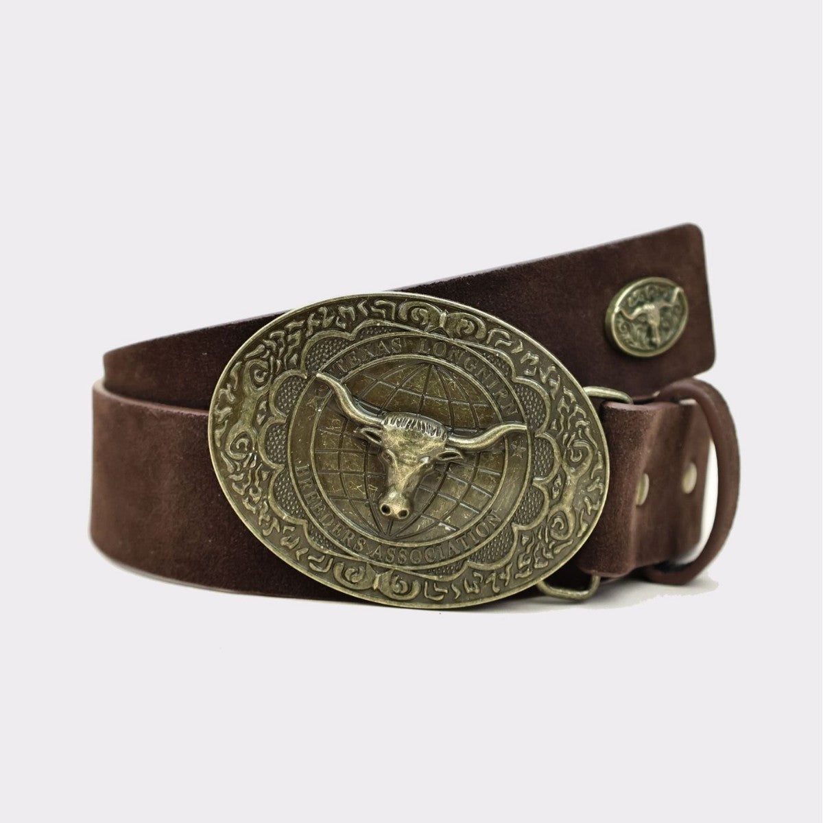 Yuan™ | Western Cowboy PU Belt – Large Cow Head Buckle
