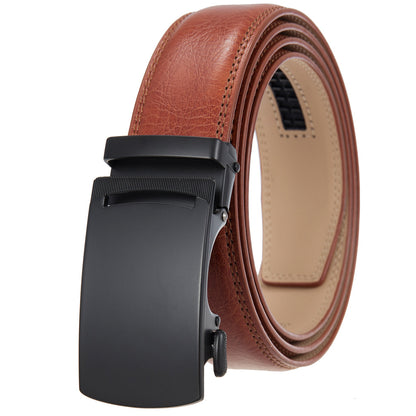 Ulrich™ | Men’s Automatic Buckle Leather Belt – 1.5 Inch Business Style