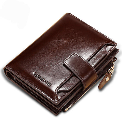 John™ | Cowhide Leather Multi-Function Card Holder Wallet