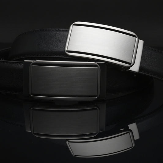 Ritchie™ | Men’s Cowhide Leather Belt – Automatic Buckle Business Casual