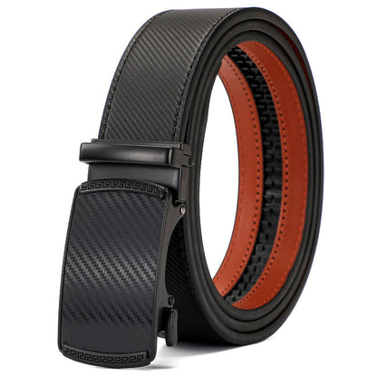 Dani™ | Men’s Two-Layer Leather Belt – Automatic Buckle Zinc Alloy