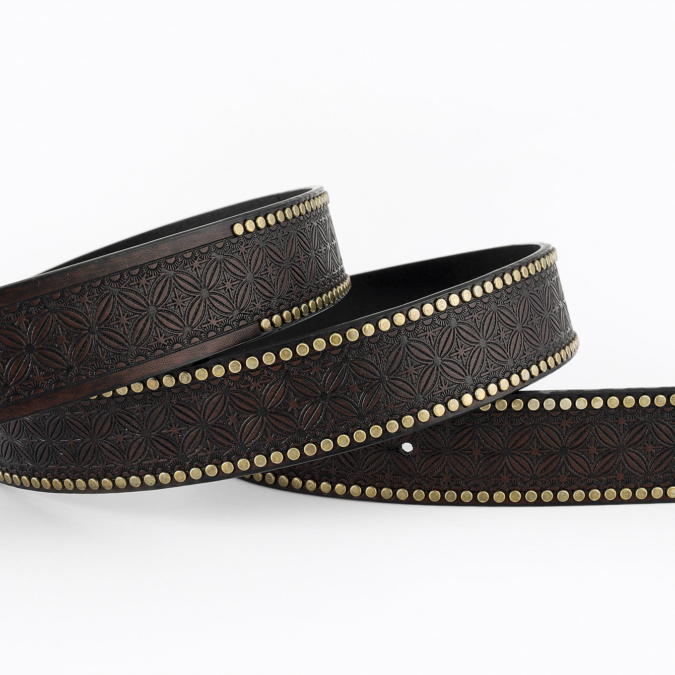 Anders™ | Vintage Western Studded Denim Leather Belt for Men
