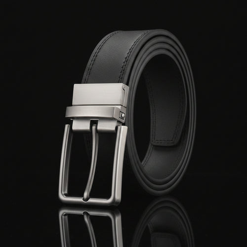 Kirk™ | Men’s Reversible Cowhide Leather Belt – Swivel Buckle