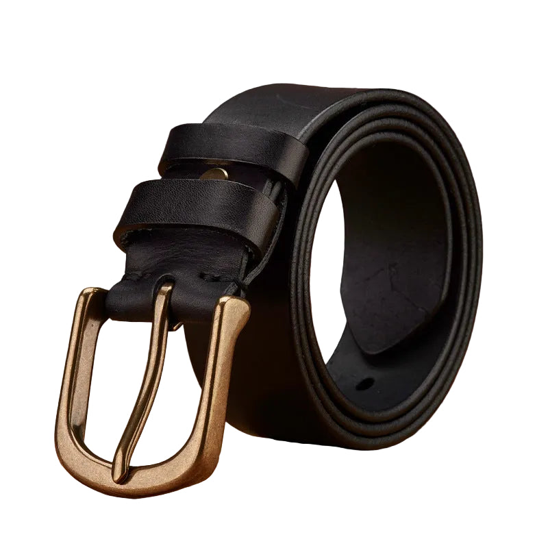 Ernest™ | Handmade Cowhide Leather Belt – Retro Casual Style