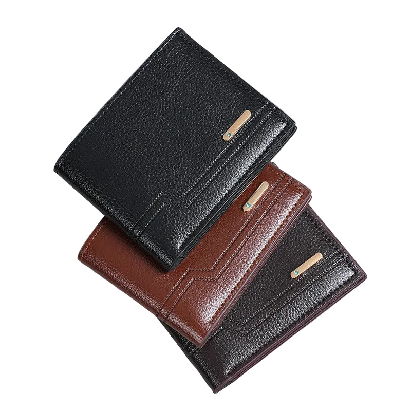 Hunter™ | Men’s Lychee Pattern Wallet – Soft Multi-Card Design