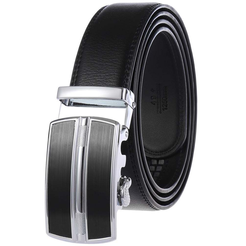 Terrence™ | Men’s Cowhide Leather Belt – Automatic Buckle Business Style