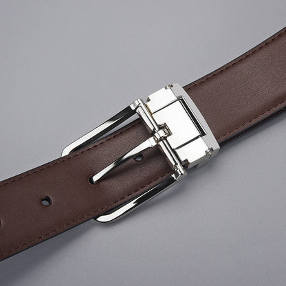 Kyron™ | Men’s Two-Layer Cowhide Leather Belt – Pin Buckle