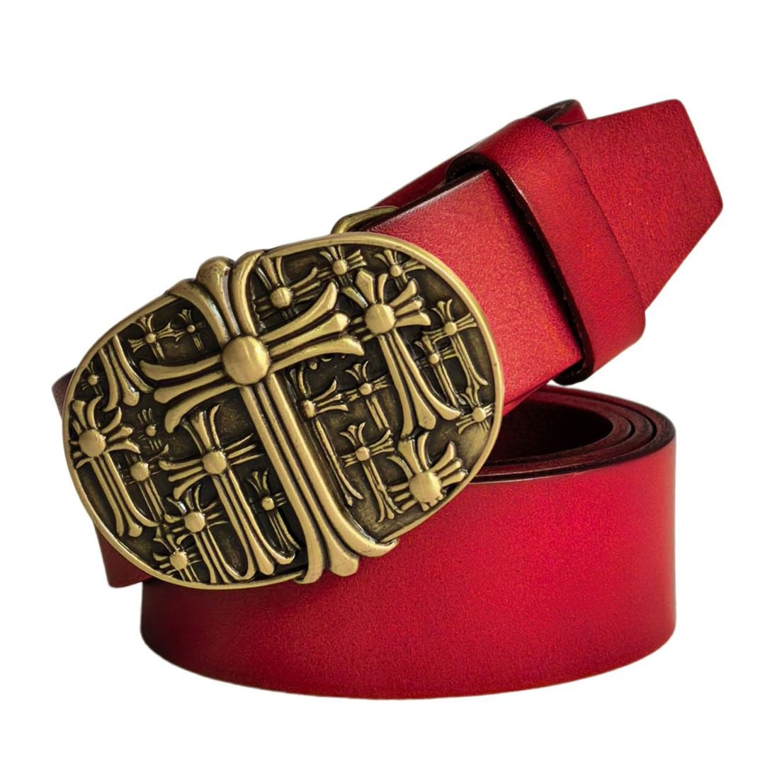 Rodman™ | Men’s Italian Cowhide Leather Belt – Copper Buckle