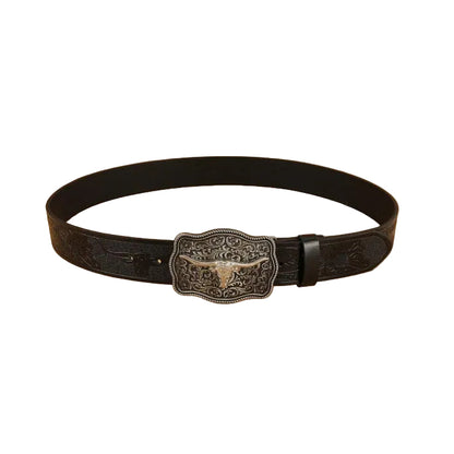 Cullen™ | Western Cowboy PU Leather Belt with Horse Buckle