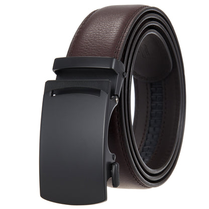 Ulrich™ | Men’s Automatic Buckle Leather Belt – 1.5 Inch Business Style