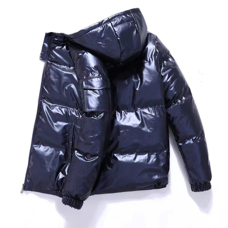 Ansgar | Herren Daunenjacke mit Kapuze — Glänzende Lackoptik in 3 Farben M–3XL | Westmere