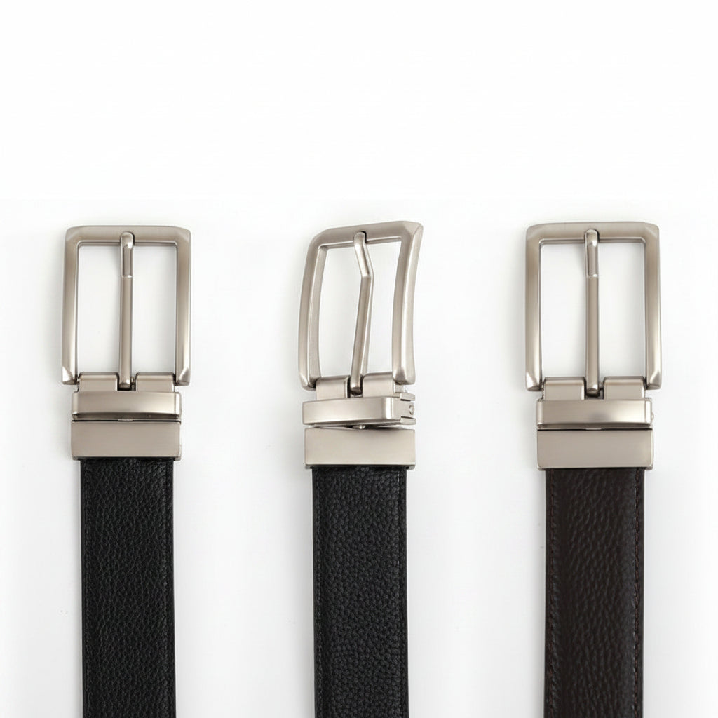 Arvid™ | Men’s Reversible Genuine Leather Belt with Rotating Pin Buckle