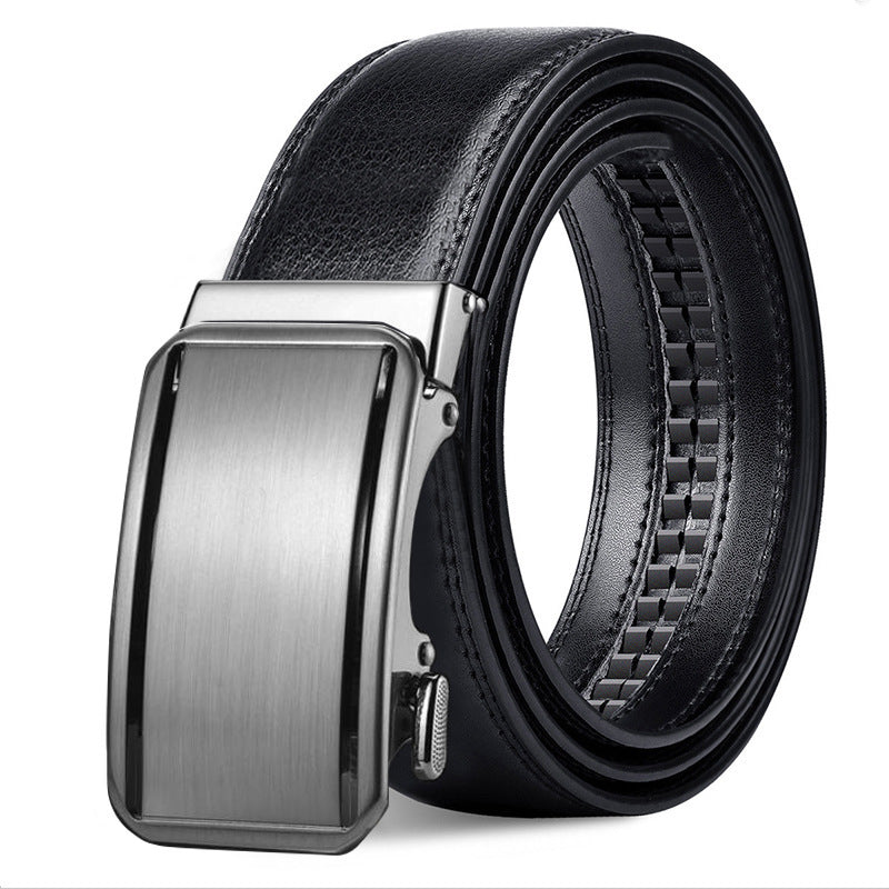 Mikkel™ | Men’s Cowhide Leather Belt – Automatic Buckle Business Casual