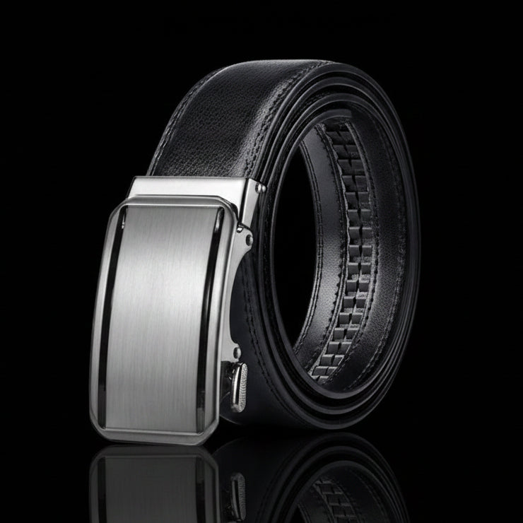 Mikkel™ | Men’s Cowhide Leather Belt – Automatic Buckle Business Casual