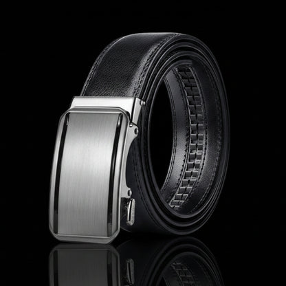 Mikkel™ | Men’s Cowhide Leather Belt – Automatic Buckle Business Casual