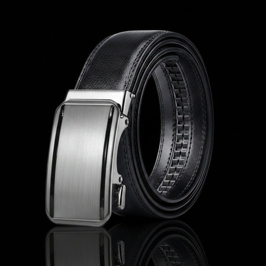 Mikkel™ | Men’s Cowhide Leather Belt – Automatic Buckle Business Casual