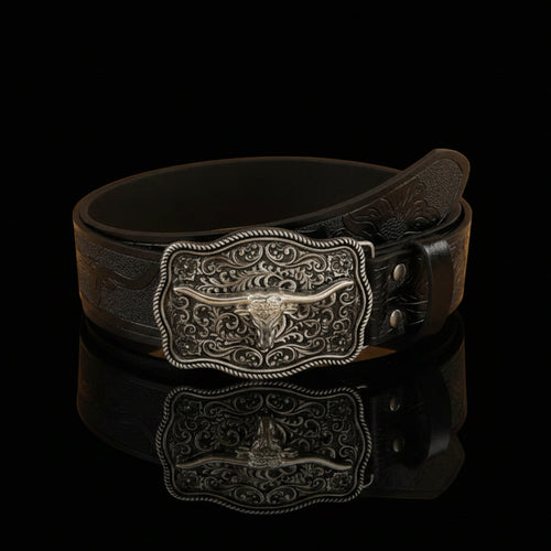 Cullen™ | Western Cowboy PU Leather Belt with Horse Buckle