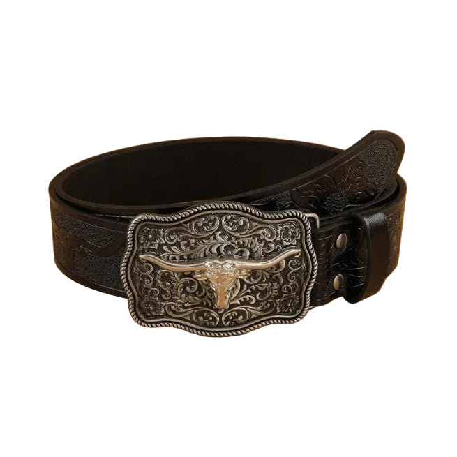 Cullen™ | Western Cowboy PU Leather Belt with Horse Buckle