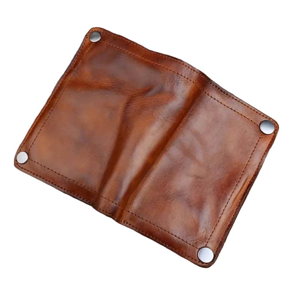 Tyson™ | Vintage Vegetable-Tanned Leather Wallet – Zipper Multi-Card