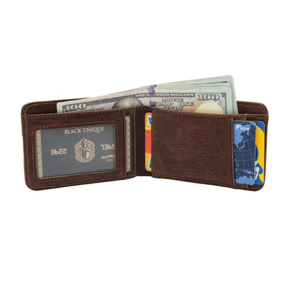 Leon™ | Compact Leather Wallet With ID Window