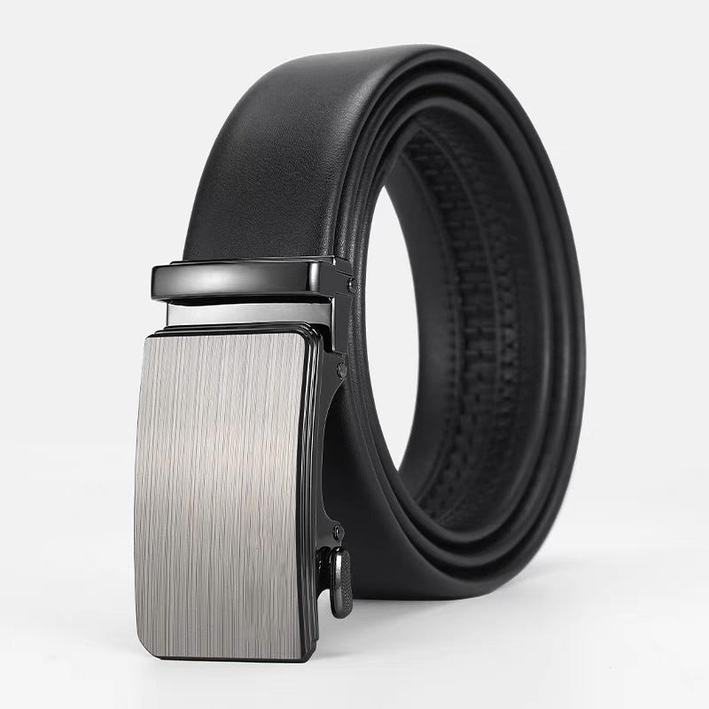 Rashad™ | Men’s Genuine Leather Dress Belt – Automatic Buckle