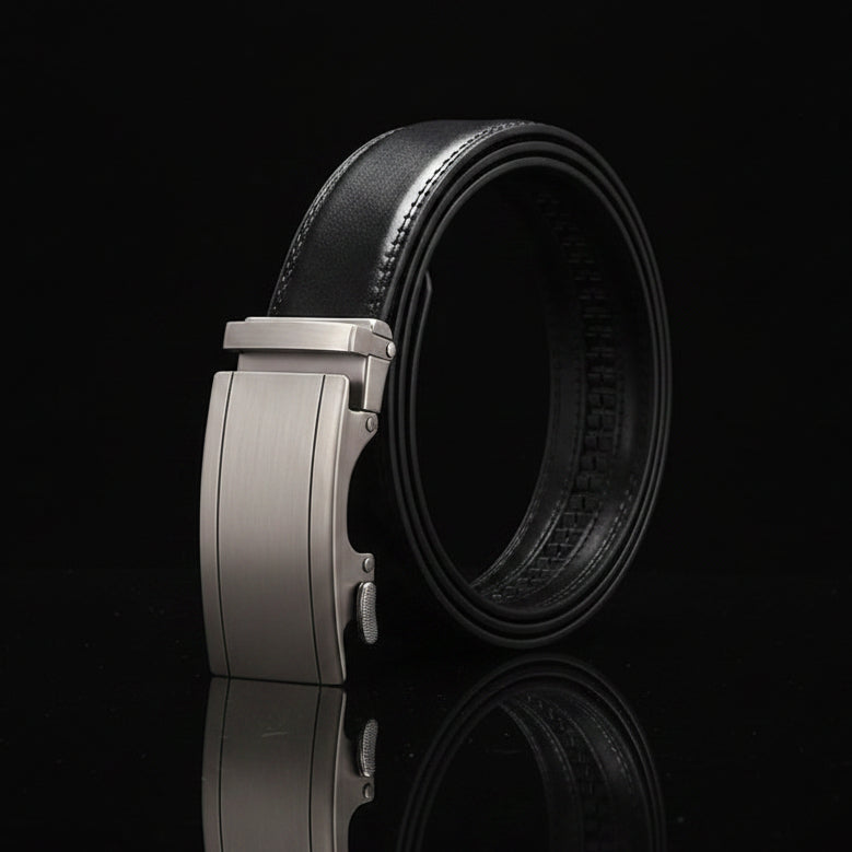 Reece™ | Men’s Cowhide Leather Belt – Automatic Buckle Business Style