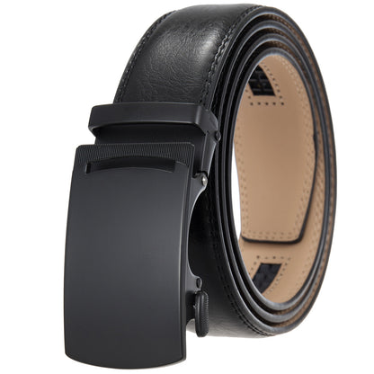 Ulrich™ | Men’s Automatic Buckle Leather Belt – 1.5 Inch Business Style