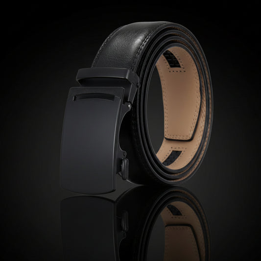 Ulrich™ | Men’s Automatic Buckle Leather Belt – 1.5 Inch Business Style