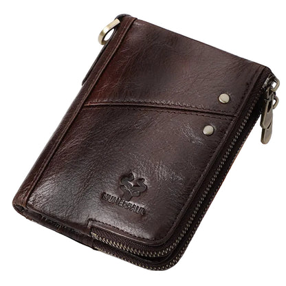 Ryder™ | RFID Double Zipper Leather Wallet