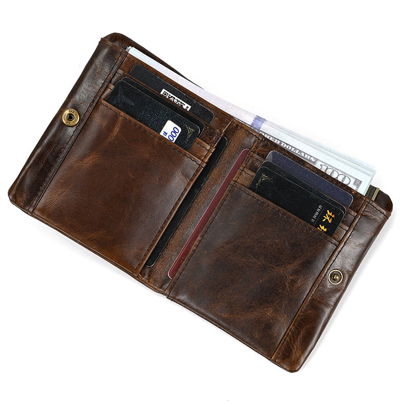 Fritz™ | Premium Oil Leather Wallet With Coin Pocket