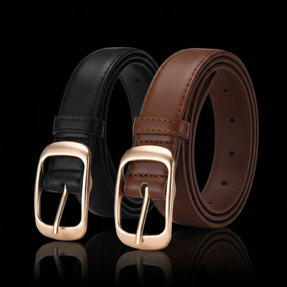 Francois™ | Black Leather Belt – Casual Jeans Style