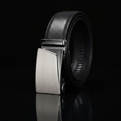 Oswald™ | Men’s Cowhide Leather Belt – Automatic Buckle