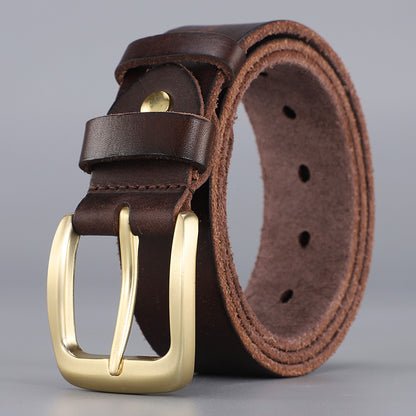 Sonny™ | Vintage Cowhide Leather Belt – Casual Jeans Style