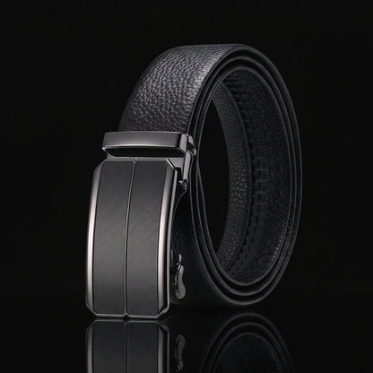 Nigel™  | Men’s Genuine Cowhide Leather Belt – Automatic Buckle