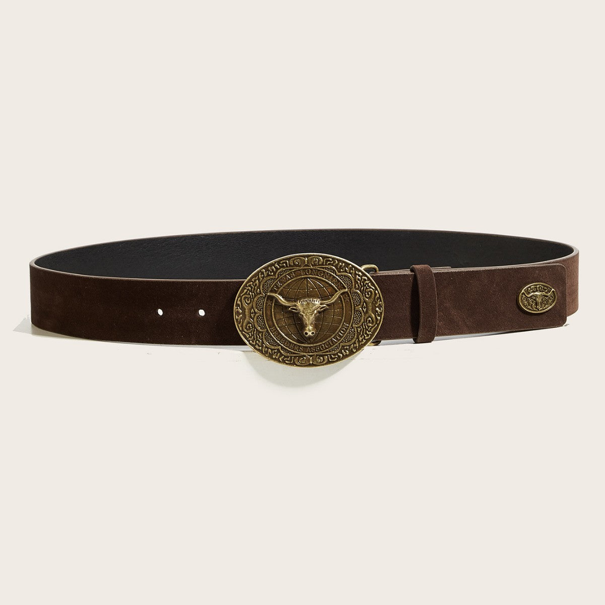 Gideon™ | Men’s Western Cowboy Belt – Bronze Bull Head Buckle