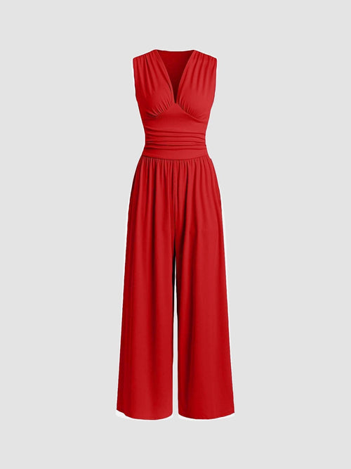 Charity™ | Elegant Sleeveless Wide-Leg Jumpsuit