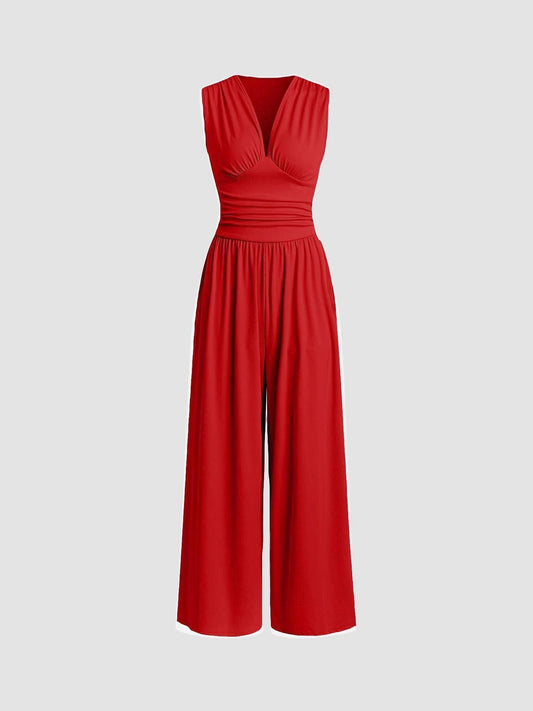 Charity™ | Elegant Sleeveless Wide-Leg Jumpsuit