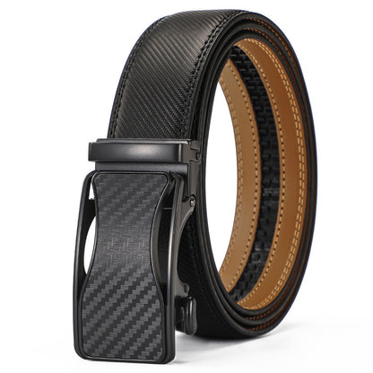 Dani™ | Men’s Two-Layer Leather Belt – Automatic Buckle Zinc Alloy