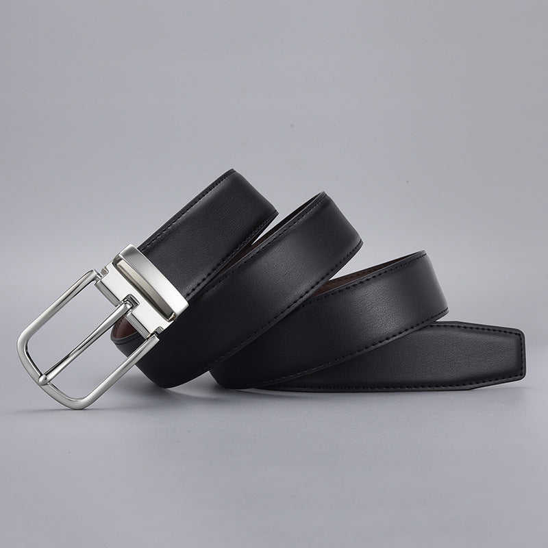 Kyron™ | Men’s Two-Layer Cowhide Leather Belt – Pin Buckle