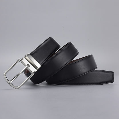 Kyron™ | Men’s Two-Layer Cowhide Leather Belt – Pin Buckle