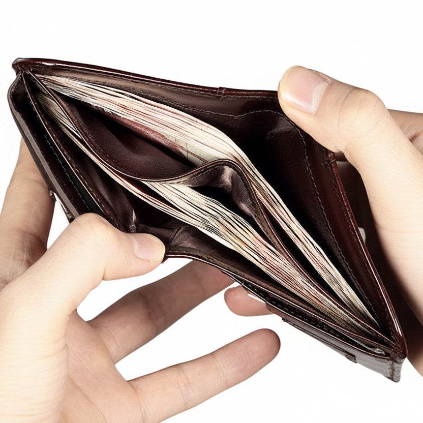 Allen™ | RFID Tri-Fold Cowhide Leather Men's Wallet